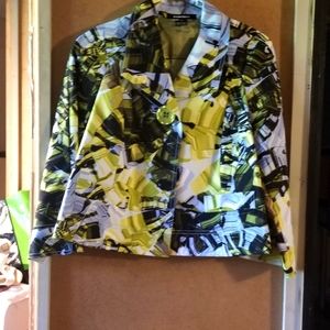 Ellen Tracy multicolored blazer jacket size 8.
